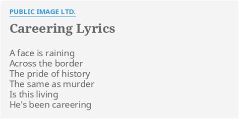 Public Image Ltd. – Careering Lyrics 